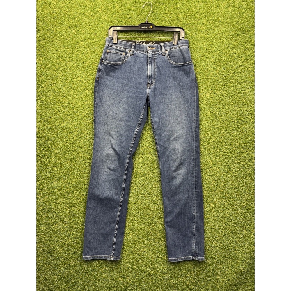 Eddie Bauer Travex Jeans Mens 32x32 Blue Straight Leg Stretch Denim Hiking